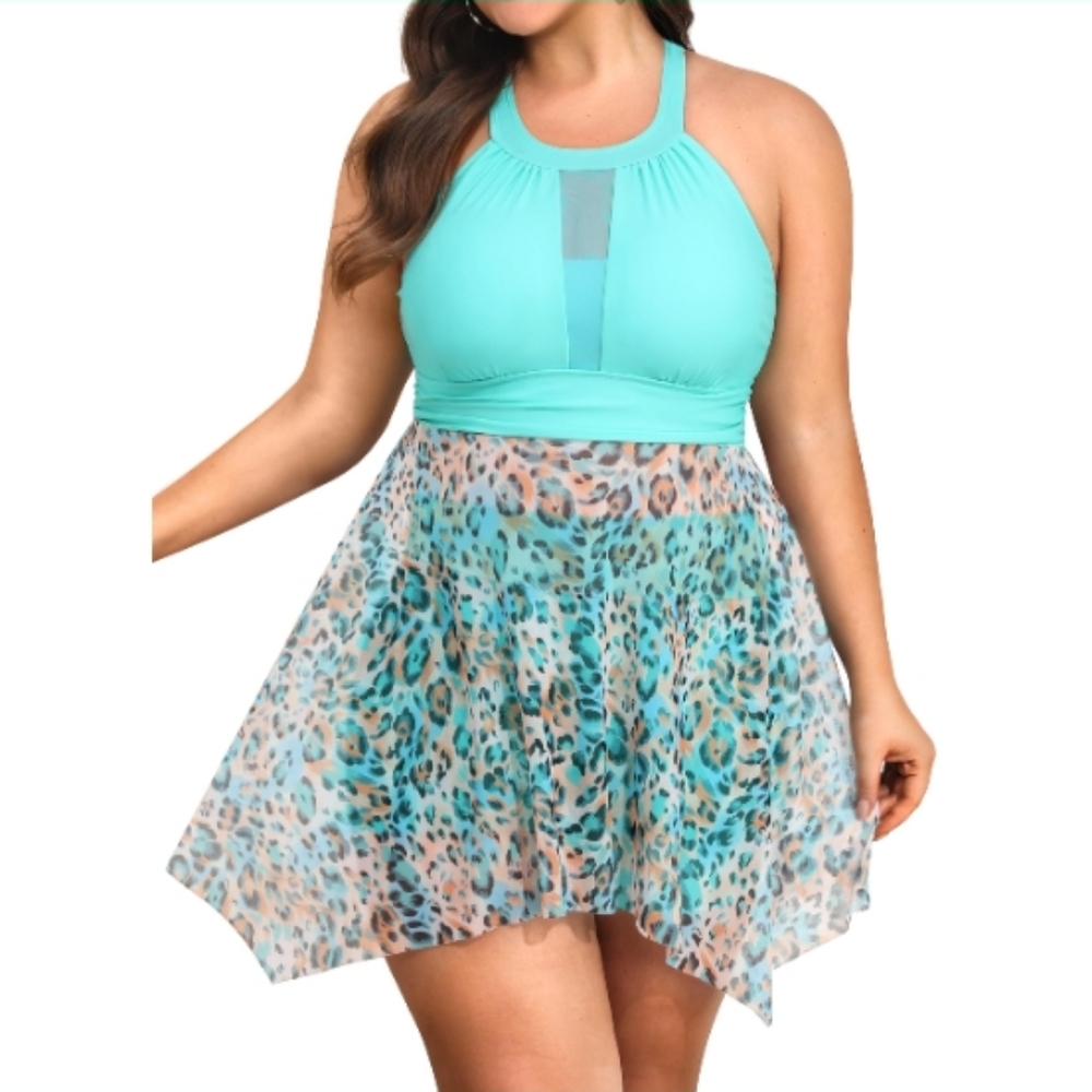 NIeyook Plus Size Bathing Suit for Women 2025 Full Coverage Women Tankini